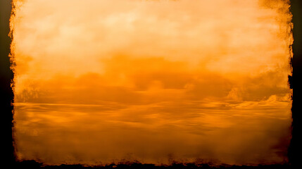 Obraz premium Abstract Golden Sky Background with Orange Clouds and Grunge Texture