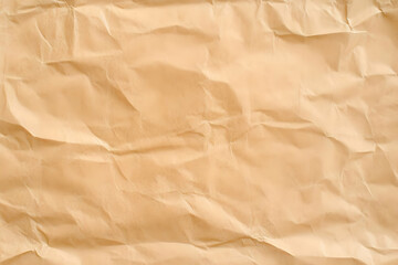 Abstract Photo of a Brown Crumpled Paper Background Texture Close Up