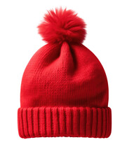 Red Winter Hat on transparent background