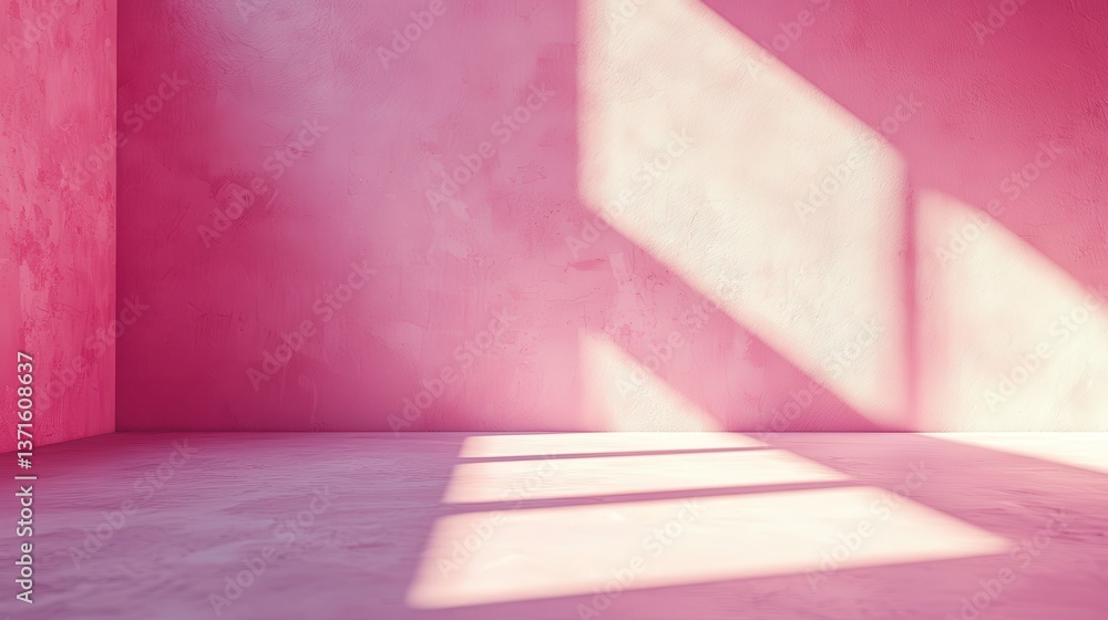Aufkleber beautiful original background image of an empty space in pink tones with a play of light and shadow 