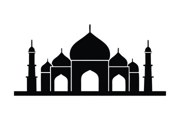 taj mahal vector illustration