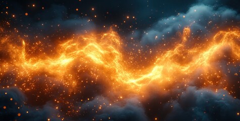 Fototapeta premium Fragile Woman with Flames, Mental Health, Pain, Burnout, Stress, Anxiety, Neurological Disorders, Trauma, Sorrow, Exhaustion, Panic, Depression, Inferno, Vulnerability