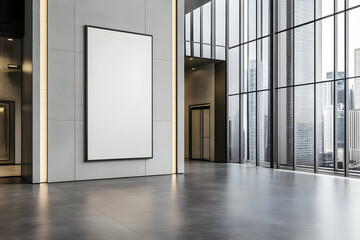 Modern Interior Photo Of Empty Room With Concrete Wall and Window View