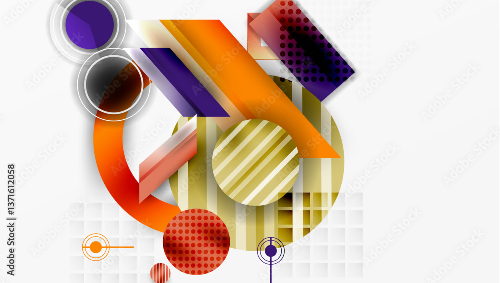 Poster Dynamic complex geometric abstract background