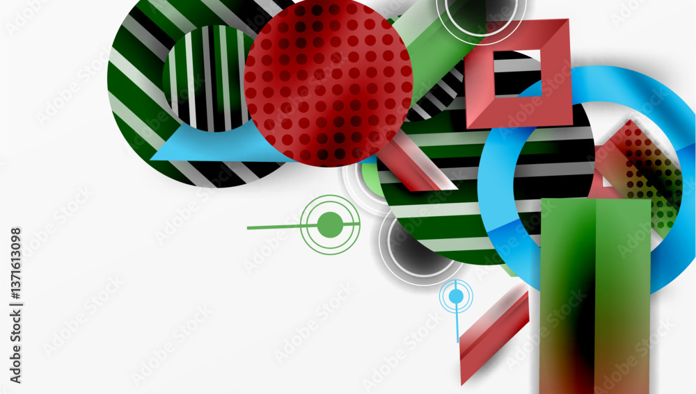 Wall mural dynamic complex geometric abstract background