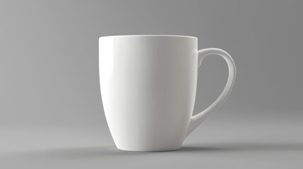 Obraz premium Ceramic Mug Cup For Coffee Tea White Blank 3D rendering Mockup.