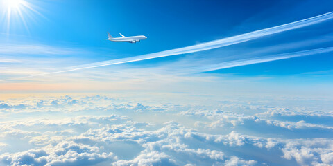 Photo of Airplane Flying Over The Sky and Clouds During The Day