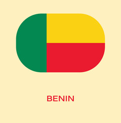 Flag Of Benin, Benin flag, National flag of Benin.