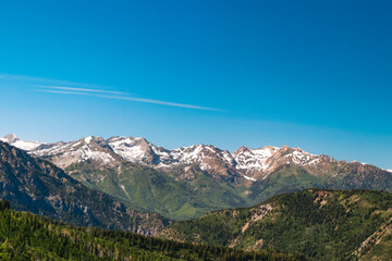 mountain landscape with blue sky