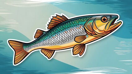 Fototapeta premium A fish with orange fins