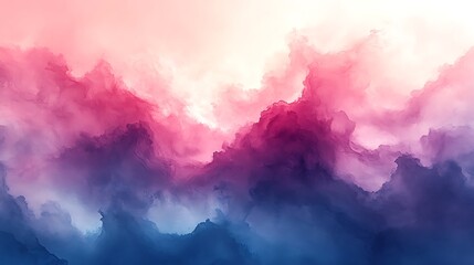Obraz premium Abstract Watercolor Gradient Painting with Shades of Pink, Purple and Blue Hues, Soft Texture Perfect for Backgrounds.
