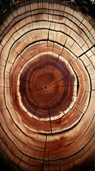 Photo Of Wooden Surface With Concentric Rings Showing Tree Growth Pattern Detail