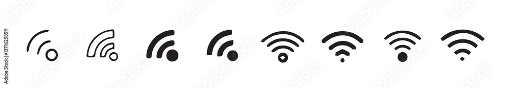 Poster wi fi icon vector set. wireless illustration sign collection. signal symbol..wireless internet symbo