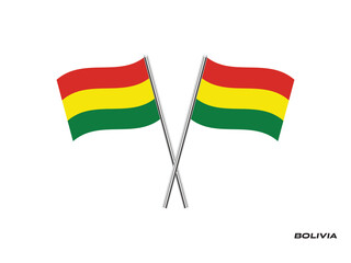 Flag Of Bolivia, Bolivia flag, National flag of Bolivia. Crossed Table flag of Bolivia.