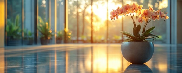 Modern Concierge Desk with Staff Team at Hotel Reception for Tourist Business Client Check-in