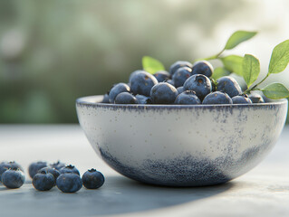 Bowl of blueberries