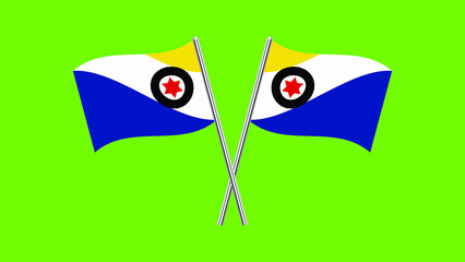 Flag Of Bonaire, Bonaire flag, National flag of Bonaire. crossed Table flag of Bonaire.
