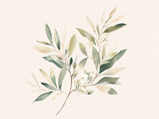 Fototapeta premium olive branch vector illustration