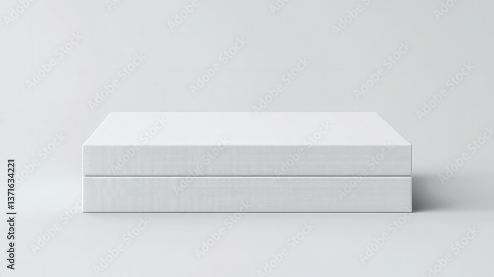Poster software box wth slip case white blank 3d rendering mockup.