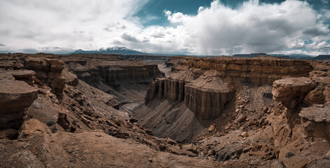 desert canyon moody cloudscape