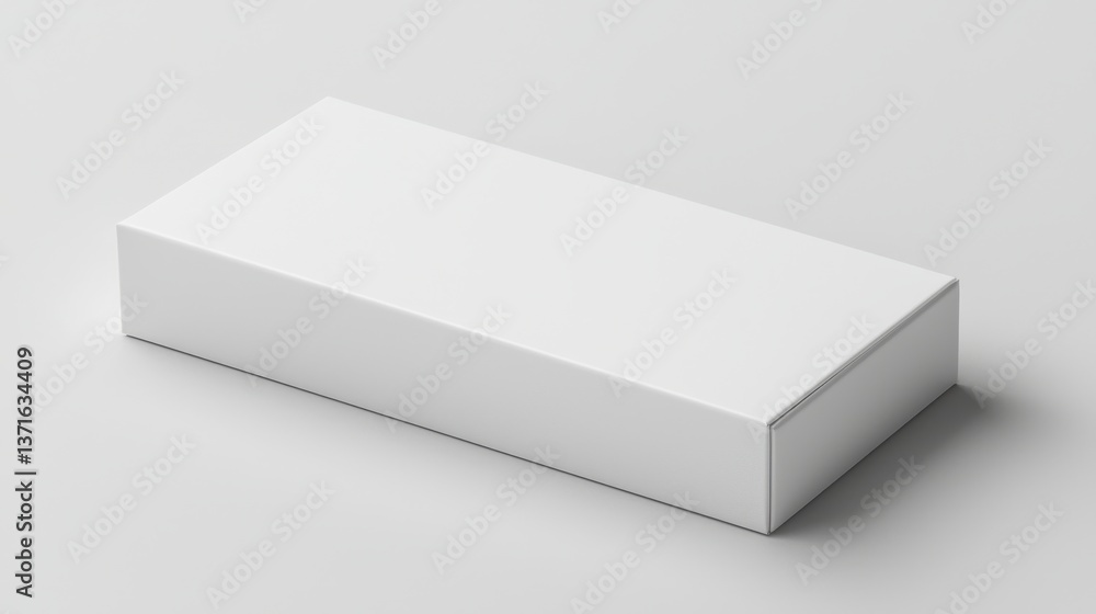 Poster software box wth slip case white blank 3d renderning mockup.
