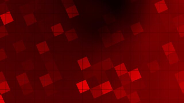 Abstract red geometric background with vibrant squares and gradients creating a dynamic and energetic mood.