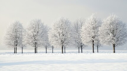 Obraz premium trees in the snow.