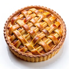 Apple pie isolated on white background