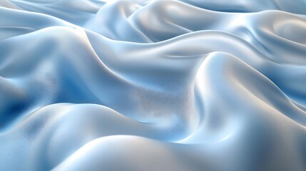 Fototapeta premium A serene silky background in icy blue and white, with gentle waves and a frosted glass effect,