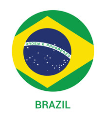 Obraz premium Flag Of Brazil, Brazil flag, National flag of Brazil