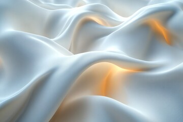 Obraz premium White Cream Texture Background Smooth Flowing Moisturizer Close-Up Beauty Skincare Product