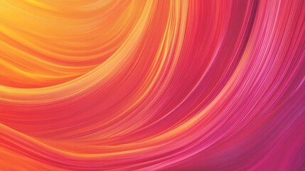 Fototapeta premium Warm Hues Abstract: Flowing Curves in Orange Pink and Yellow 