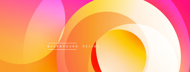 Background design with overlapping circular shapes, featuring smooth gradients and soft lighting effects, creating a dynamic abstract composition