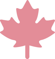 Stylized maple leaf illustration in a warm orange color, perfect for seasonal designs, nature-related themes, and autumn-inspired graphics