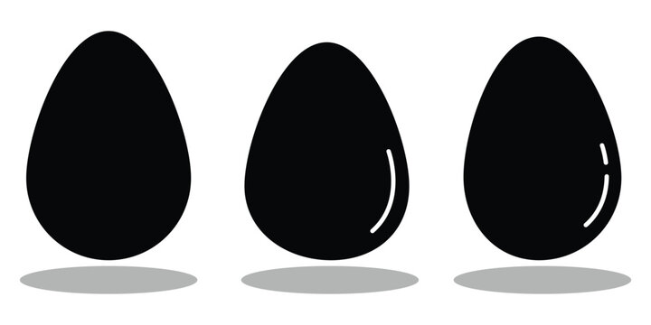 Easter egg  soild silhouette vector icon. Easter Egg vector Icon. Flat style egg icon set.