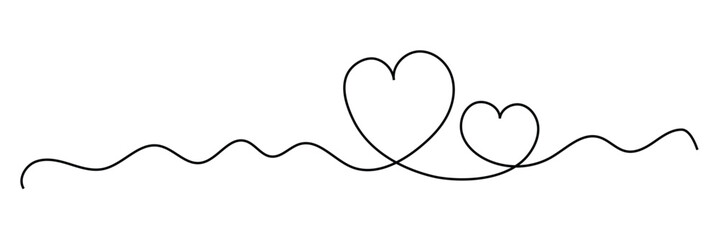 Heart line scribble style decoration element vector illustration. Hand drawn linear love heart design eps 10. flat style.