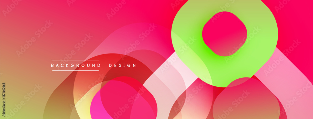 Poster Abstract background with layered translucent gradient shapes