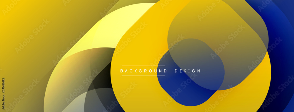 Aufkleber Abstract background with layered translucent gradient shapes