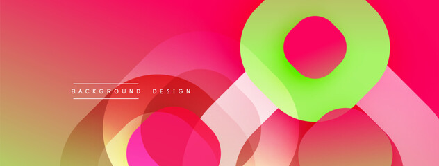 Abstract background with layered translucent gradient shapes