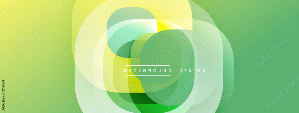 Poster Abstract background with layered translucent gradient shapes