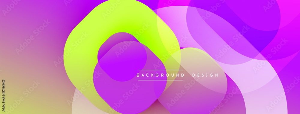 Poster Abstract background with layered translucent gradient shapes