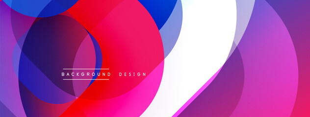 Obraz premium Abstract background with layered translucent gradient shapes