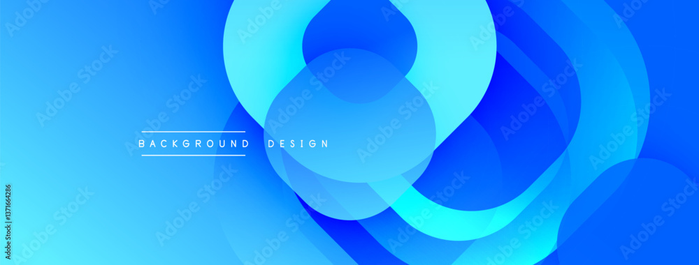 Poster Abstract background with layered translucent gradient shapes