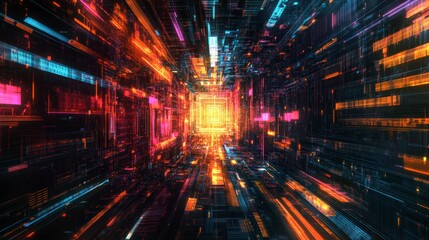 Futuristic Quantum Computing Processors Technology Wallpaper Artifical Intelligence