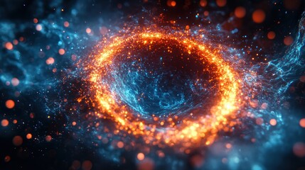 Fototapeta premium 3D Render of Virus Particle in Microscopic Detail with Dramatic Lighting and Textures