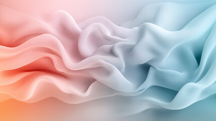 Obraz premium Delicate mist of translucent pastel hues in ice blue, pale pink, and warm ivory, dreamlike atmosphere