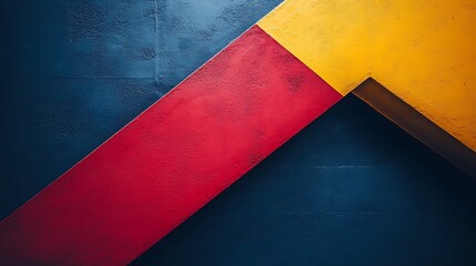 Abstract Geometric Background Red Yellow Blue Design