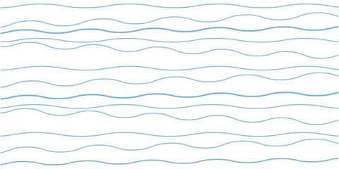 Fototapeta premium Summer Wave pattern. Blue wave graphic. Summer and ocean wave design pattern. Vector illustration.