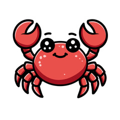 red crab cartoon isolated