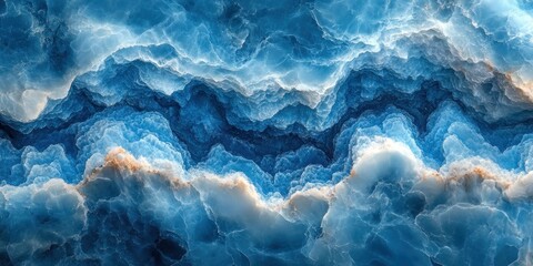 Fototapeta premium abstract marble texture icy blue with white veins hyper-realistic soft lighting
